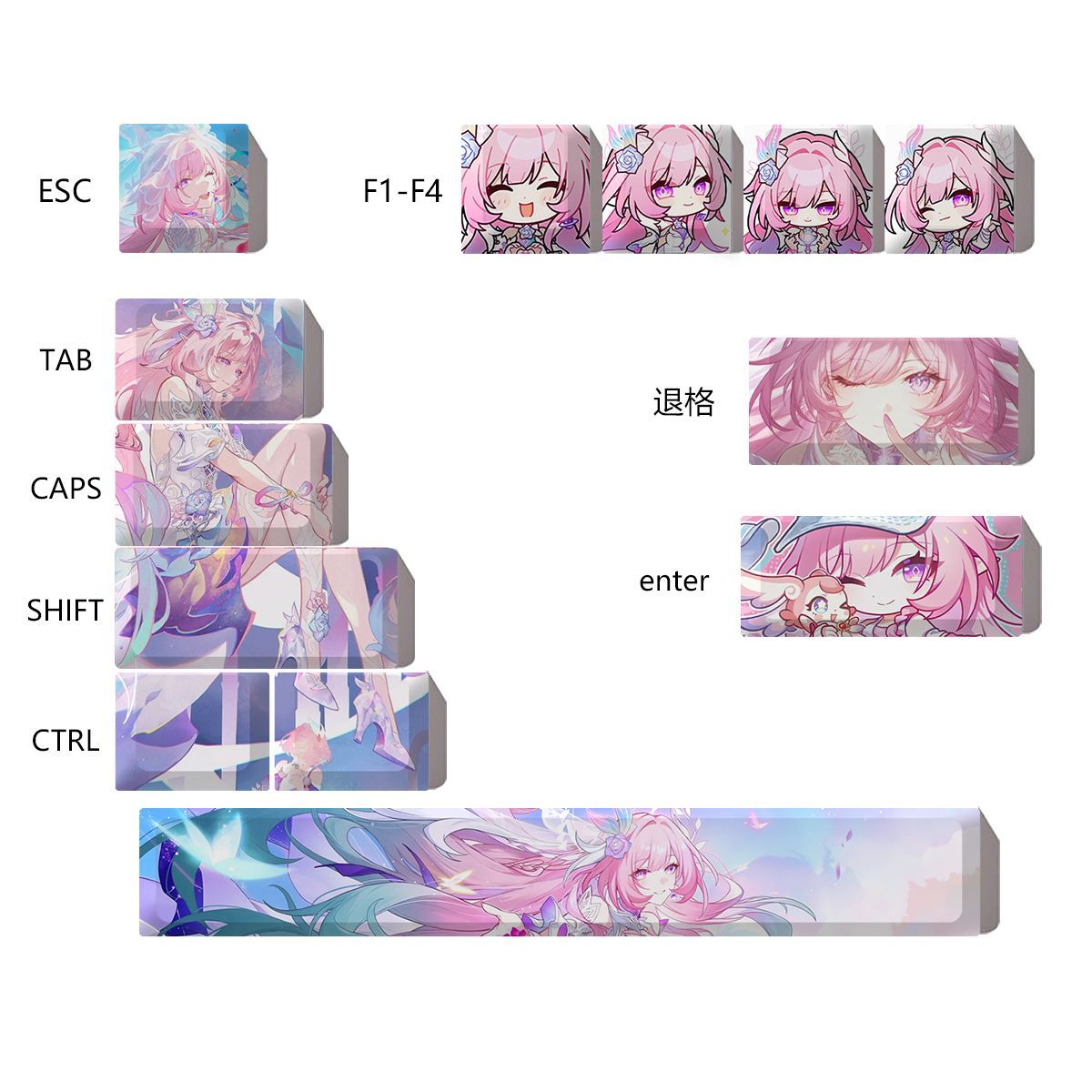 NUOVO Set di Tasti Tematici Ho - Keycap Artisan Anime recensione e prezzo